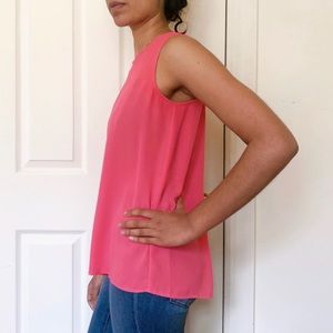 LOFT coral sleeveless blouse XS BL